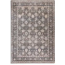 Webteppich Exclusive 133 x 190 cm Polyester Schwarz