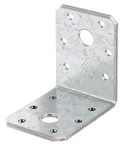 Alberts 330835 hoekverbinder, zilverkleurig verzinkt staal, B/D/H: 60 x 60 x 45 mm
