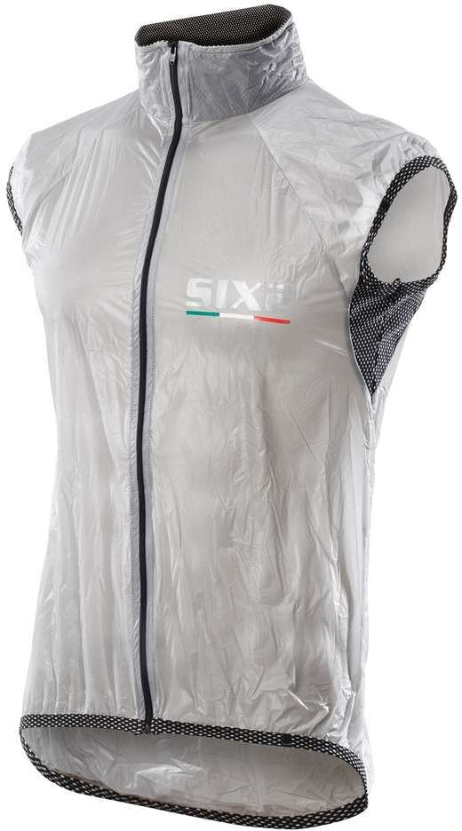Gilet Antivento Antipioggia Sixs Compatto Ghost Nero Traspar taglia M