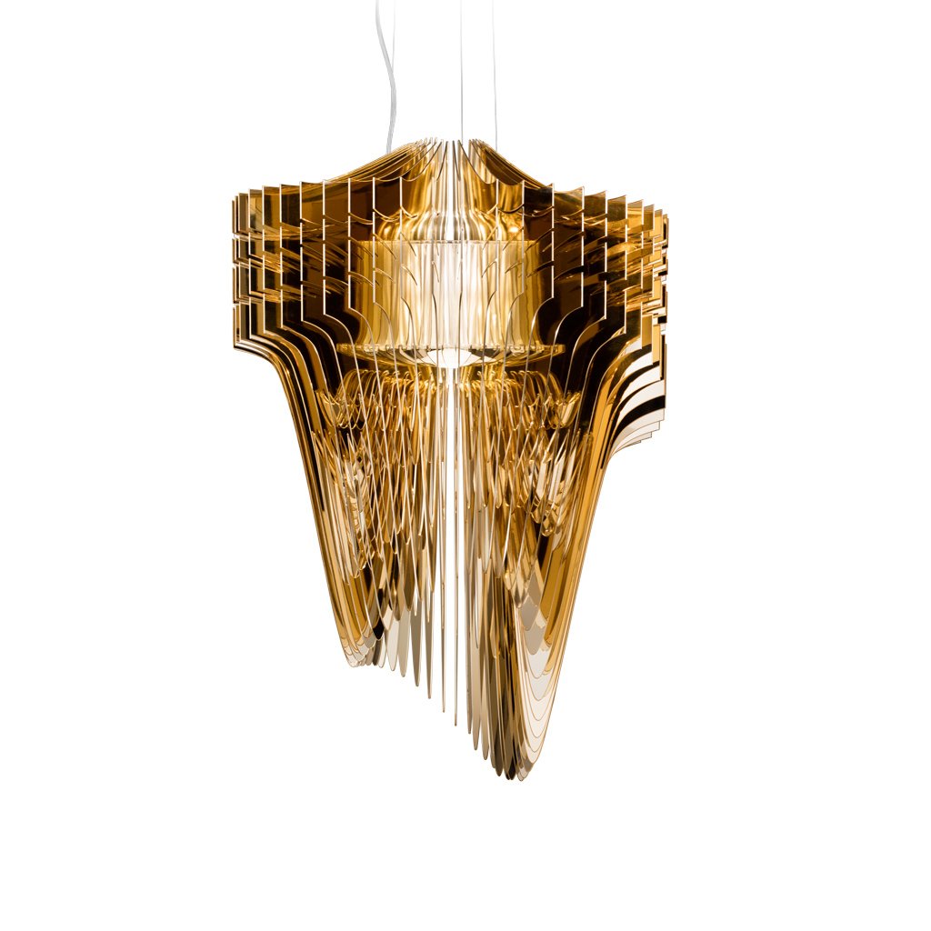 Slamp Aria Pendelleuchte (gold, S (Ø 50cm, H 75cm)) gold | S (Ø 50cm, H 75cm) ARISS00GLD01T00E27EU