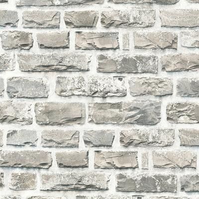 Galerie Wallcoverings Bricks and More Collection Stone Brick Matte Finish Vinyl on Non-woven Wallpaper Roll