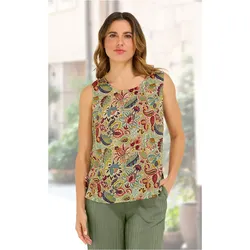 Modal-Top in Druck khaki in Größe 46 von DW-Shop, Khaki, 46