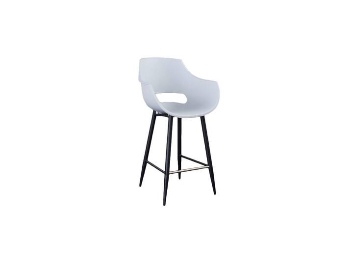 Kawola Barhocker Zaja Weiß Kunststoff, 57x114x59 cm, Esszimmer, Barmöbel, Barhocker