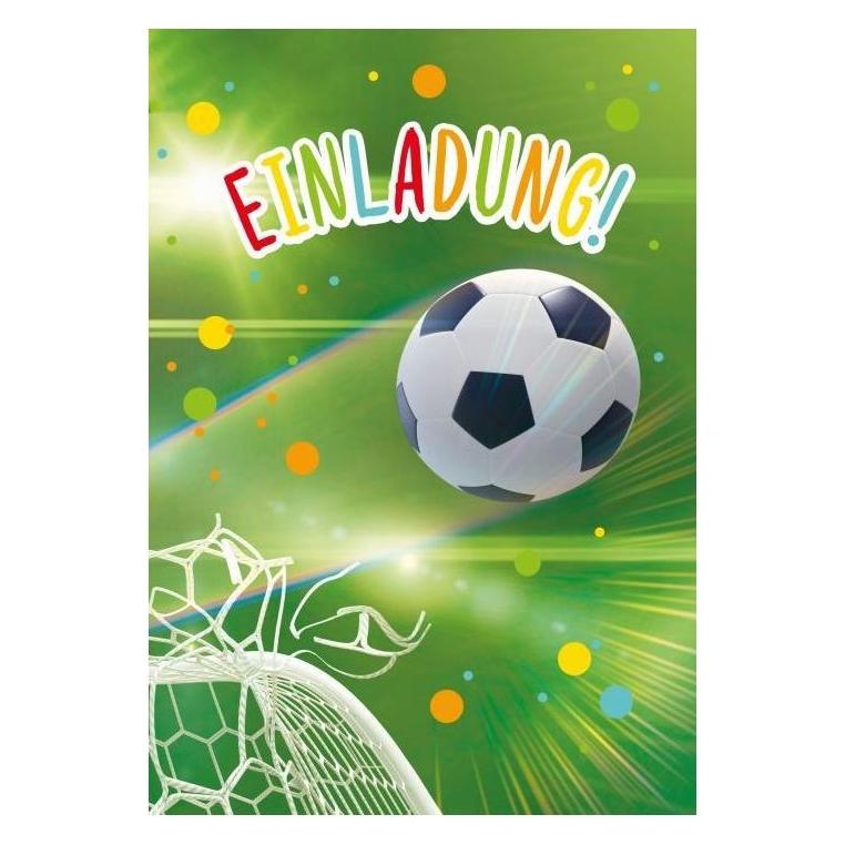 Komma³ Einladungskarte Fussball (6 Stk.) (50-022)
