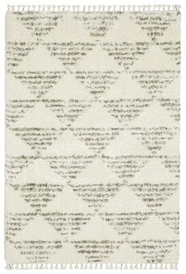 Style Haven Aire Triangles Ivory/ Multi Shag Tassel Fringe Rug.