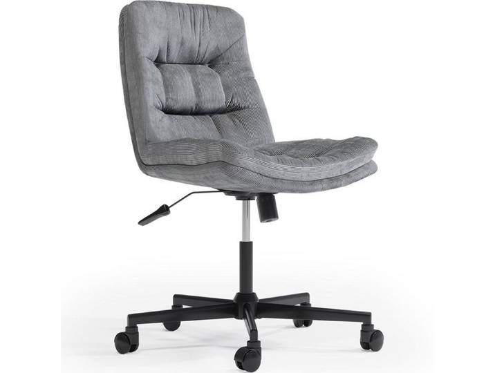 Chaise de bureau tapissée - Rotative - Arba Gris foncé