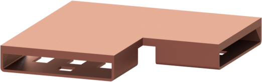 Kessel Verbindungsstück 45103.01 Copper gebürstet, Winkel 90 Grad