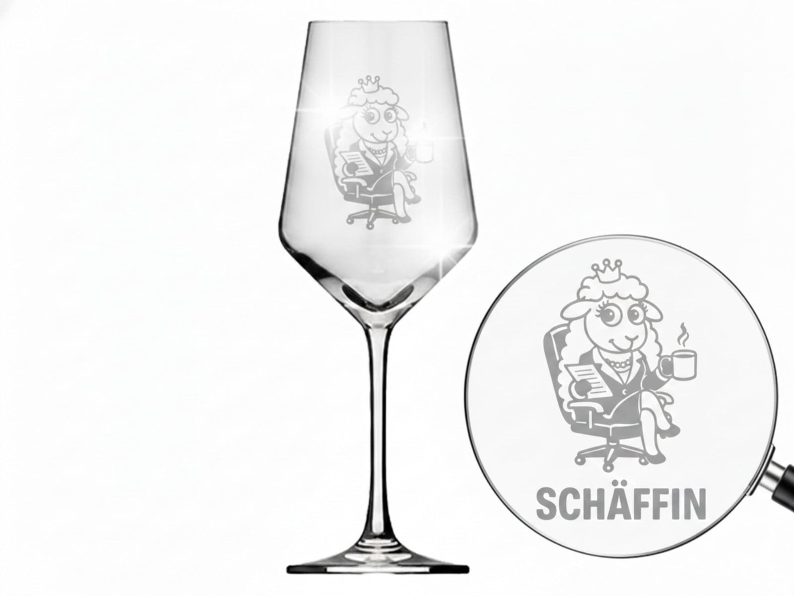 Dripio Gegraveerd wijnglas ontwerp Schäffin 350 ml
