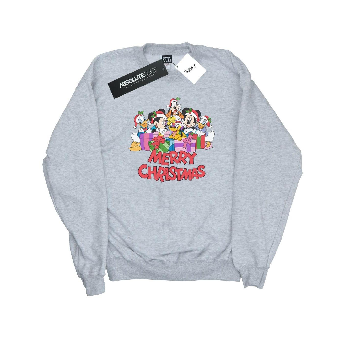 Disney Dames/Dames Mickey Mouse And Friends Kerstmis Sweatshirt (Sportgrijs)