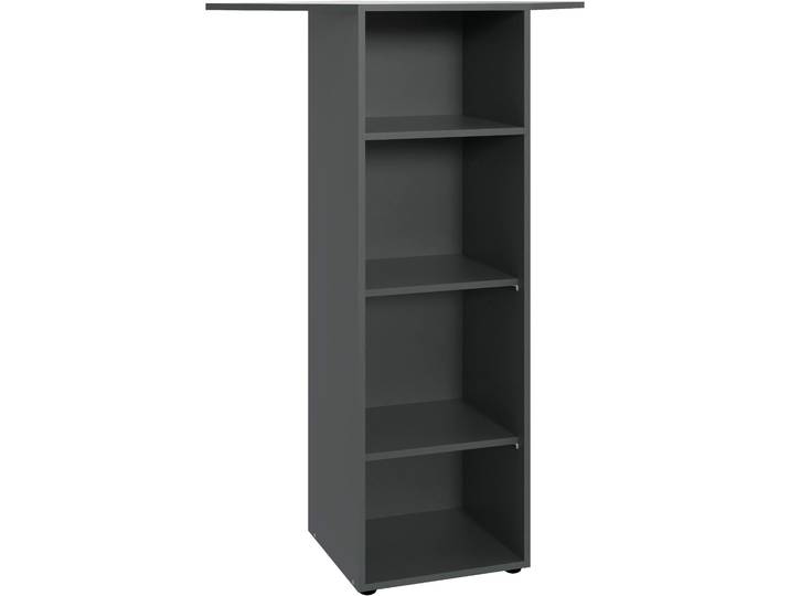 Eckregal WIMEX Multiraumkonzept , grau (grafit), B:66cm H:126cm T:66cm, Holzwerkstoff, Regale, Eckregal, planbar und erweiterbar