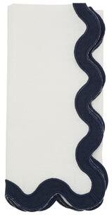 Saro Lifestyle "Linen Soft Hue Scallop Napkin (Set of 4) - 20""x20"""