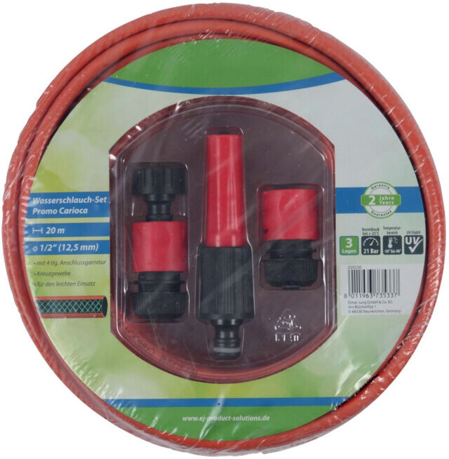 floraworld Ensemble tuyau d'arrosage 20 m avec kit de raccordement (020230)