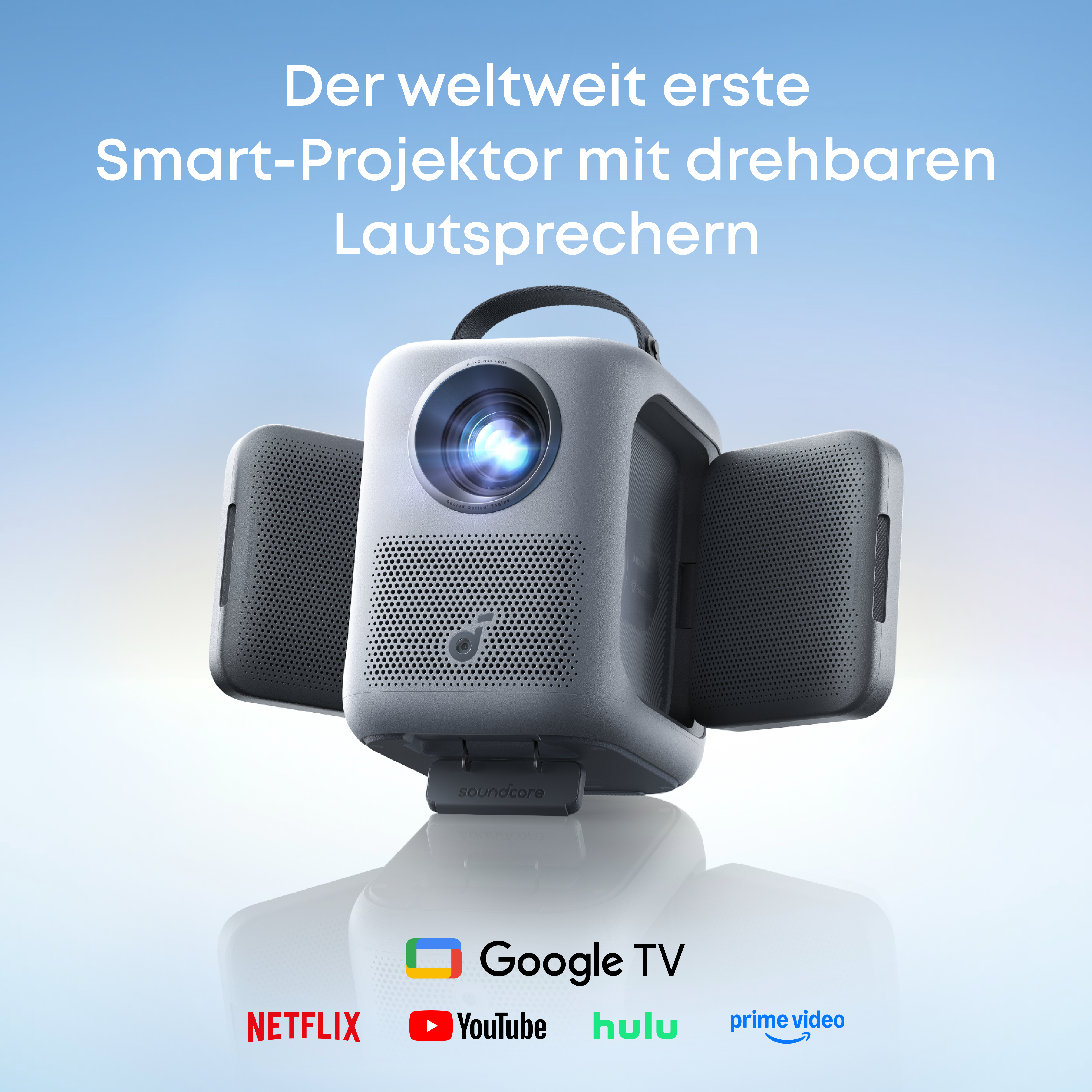 eufy P1i   Der erste Smart-Projektor mit drehbaren Lautsprechern