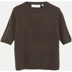 Kurzarm Strickpullover Braun 42