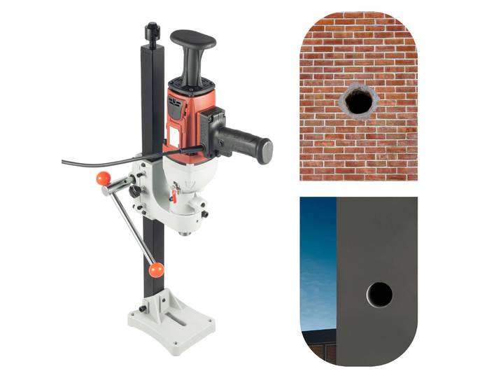 Perceuse à noyau de diamant 2200W 1200 tr/min, support de plate-forme de forage à oncrete, perceuse à noyau électrique industrielle, utilisation humide et sèche