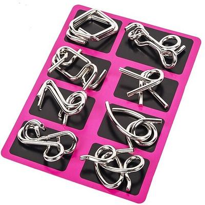 Metall-Puzzle-Spielset, Lernspielzeug, Spiel zum Entsperren, Eisenketten-Spielzeug, Entsperren von Link-Spiel, magisches Spielzeug, Party, Neun-Ring-Puzzle, Intelligenz-Schnallenschloss,