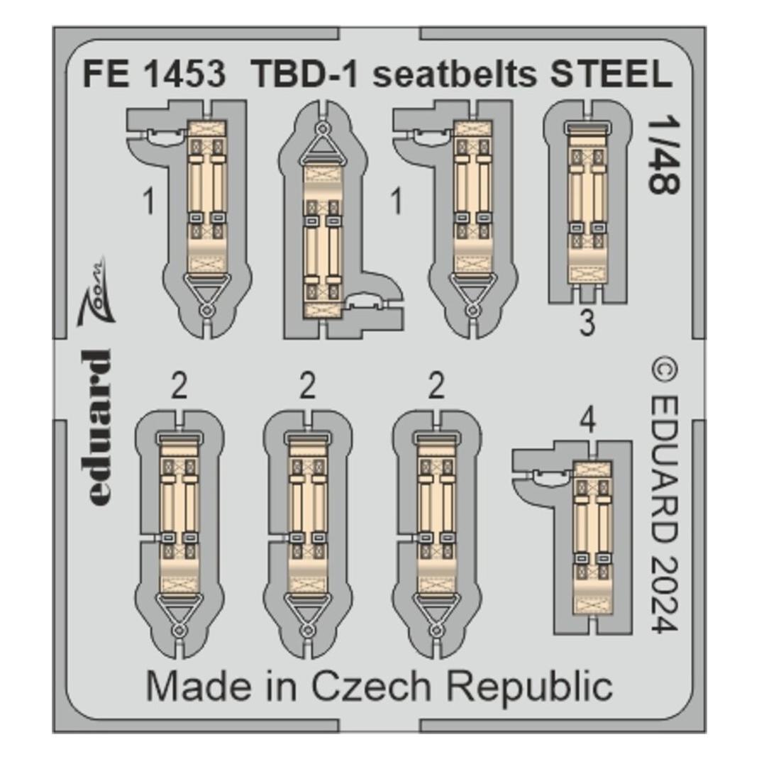 Eduard TBD-1 seatbelts STEEL HOBBY BOSS (FE1453)