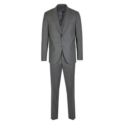 Anzug STEFFENKLEIN "SteffenKlein Anzug REGULAR FIT", Herren, Gr. 106, N + S Gr, grau, Obermaterial: 63% Polyester PES. 35% Viskose CV. 2% Elasthan EL. Futter: 100% Polyester PES. 100% Polyester PES., uni, regular fit, Anzüge, mit Zwei-Knopf-Verschluss
