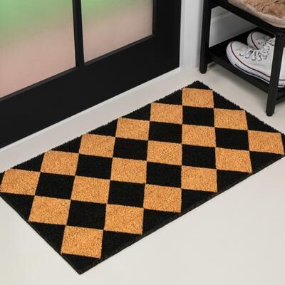JONATHAN Y Classic Natural Coir Mat Indoor/Outdoor