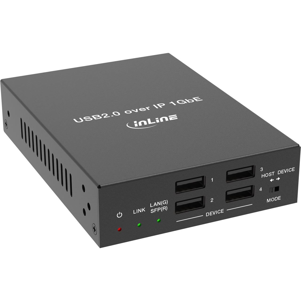 InLine USB 2.0 Host/Device Extender over IP, Einzelgerät, RJ45 / SFP