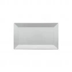 SATURNIA Rechteckiger Teller Kimi Kollektion, White Line, 29x17,5 cm, weiß, 6 Stück