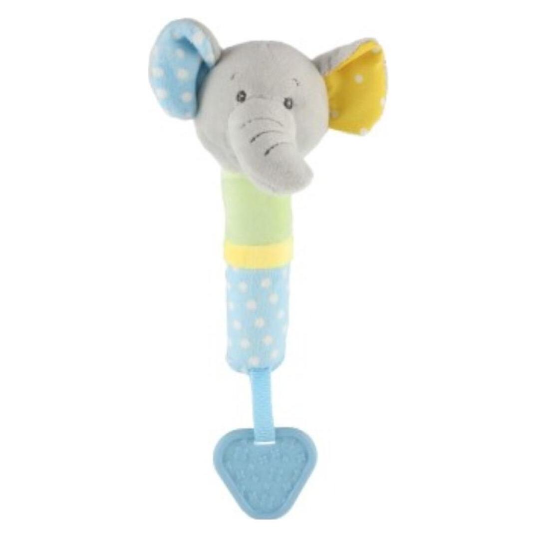 Tullo TEDDIES Quietschender Plüschelefant mit Beissring (9215)