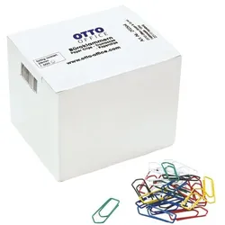 OTTO Office Büroklammern 26mm, mehrfarbig, 1000 Stück mehrfarbig