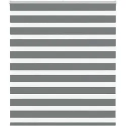 vidaXL Doppelrollo Dunkelgrau 120x100 cm Stoffbreite 115,9 cm Polyester
