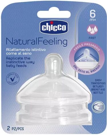 Chicco NaturalFeeling Tetina Silicona 6M+ x2