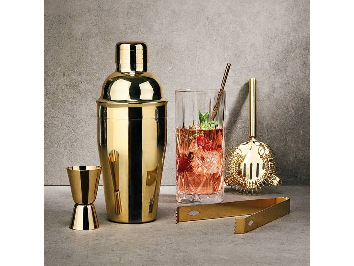 Cocktail-Set 5-tlg. 27 x 9 x 27cm Gold/Gold