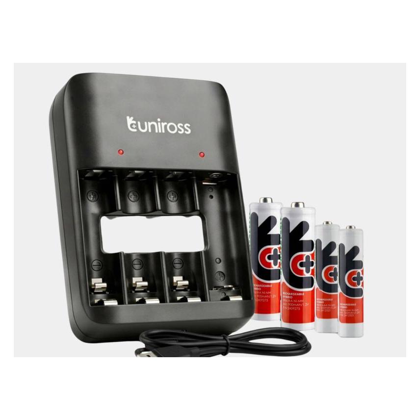 Uniross - Oplader, USB-C, 2xAA+2xAAA (2 Stk., AA, AAA) (UCU010C)