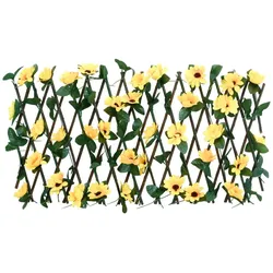 vidaXL Rankgitter mit Künstlichem Efeu Erweiterbar Gelb 180x20 cm