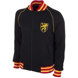 Copa Football, Herren, Laufjacke, Belgien 1960 Retro Jacke (S), Schwarz, S