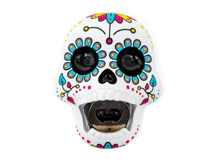 BigMouth Inc. Sugar Skull Flaschenöffner – lustige Wandmontage, lustiges Zubehör für Zuhause, Bar – eine tolle Geschenkidee, schwarz