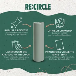 RE:CIRCLE Abfallsack 120 Liter (25 Beutel p. Rolle) Die umweltschonende Lösung für die Abfallentsorgung