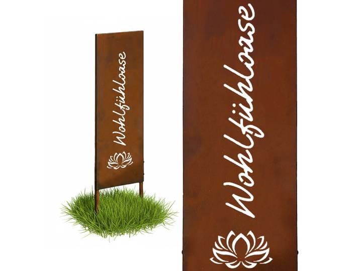 Edelrost Gartendeko zum Stecken Braun