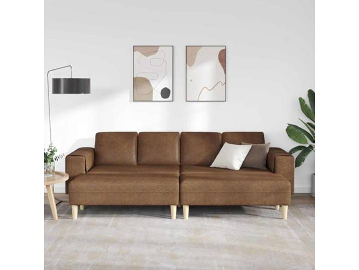 KTHLBRH Sofa für Wohnzimmer 3 Stück Braun Minimalistisches Design, robuste Struktur, weiche Kissen, geeignet für jede Einrichtung