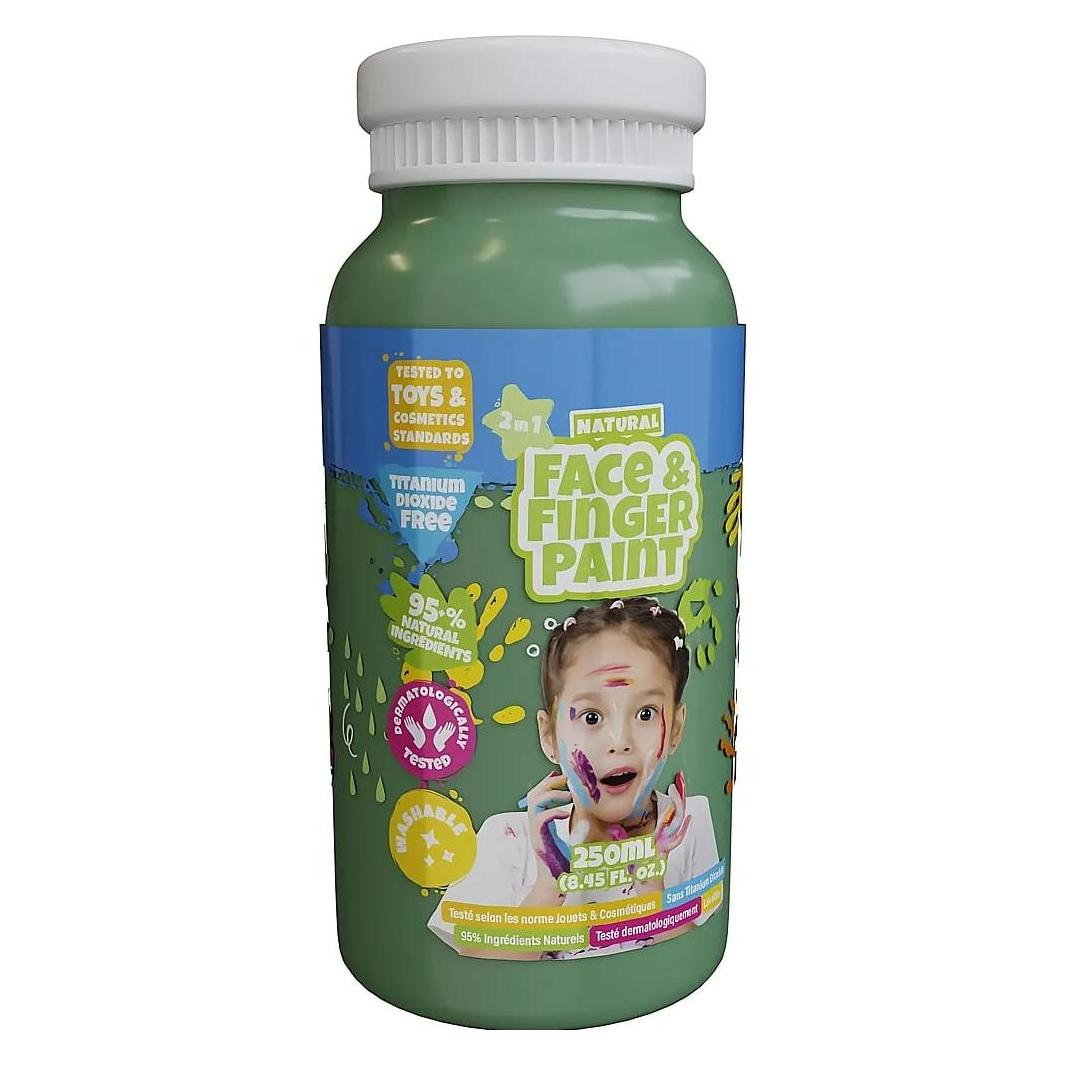Boti Flasche mit natürlicher Gesichts- und Fingerfarbe - Grün, 250 ml (250 ml) (38588)