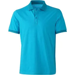 James & Nicholson Herren Jersey Melange Polo JN706 turquoise melange/turquoise M