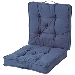 REISEKISSEN dunkelblau 50/50/10 cm – Klappkissen Baumwolle