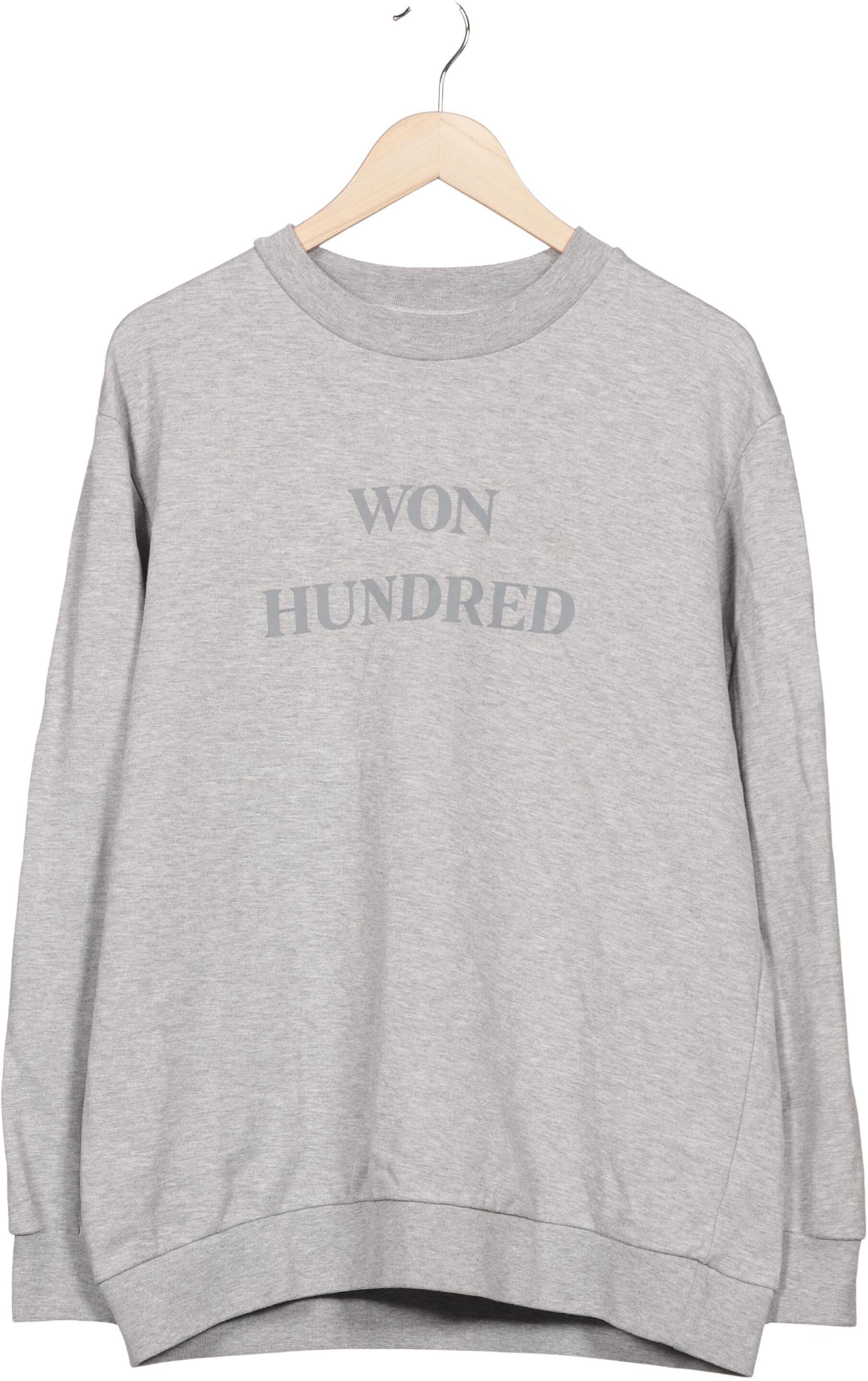 Won Hundred Herren Sweater, Grau, Gr. L, Baumwolle / Synthetik - Second Hand