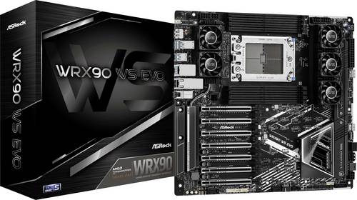 ASRock WRX90 WS EVO (WRX90) (D) Mainboard Sockel (PC) AMD sTR5 Formfaktor (Details) E-ATX, SSI EEB Mainboard-Chipsatz AMD WRX90