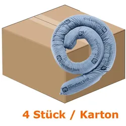 Absorptionsstrumpf PIG® BLUE-Saugstrumpf 4 Strümpfe Abmessung 13 cm x 300 cm, Absorbiert 120 L je Karton