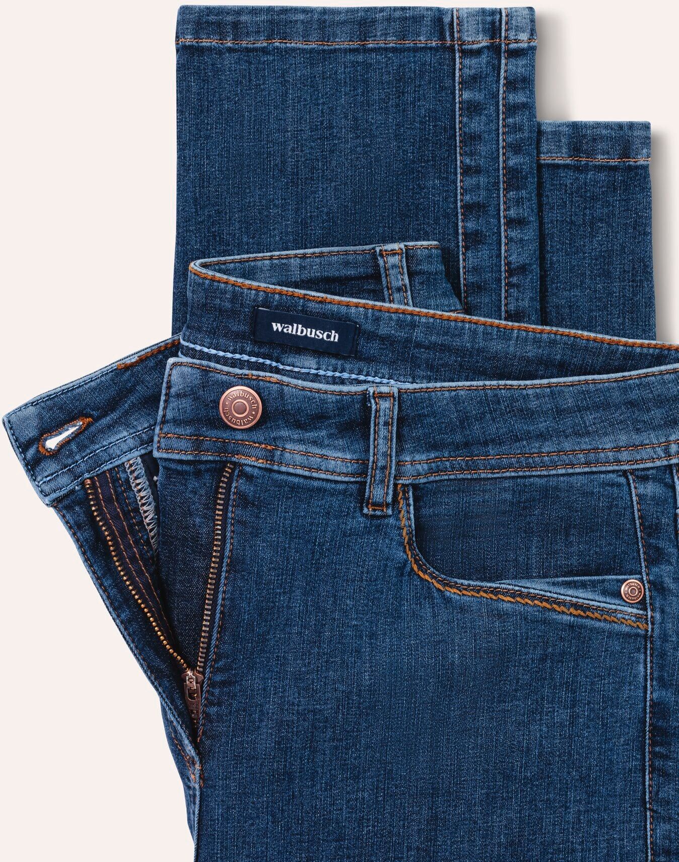 Walbusch Passform-Jeans Feminine Fit, Feminine Fit#normale Größen#Kurzgrößen#Langgrößen, Farbe Blau, 42, in zwei Passformen hoher Baumwollanteil Damen