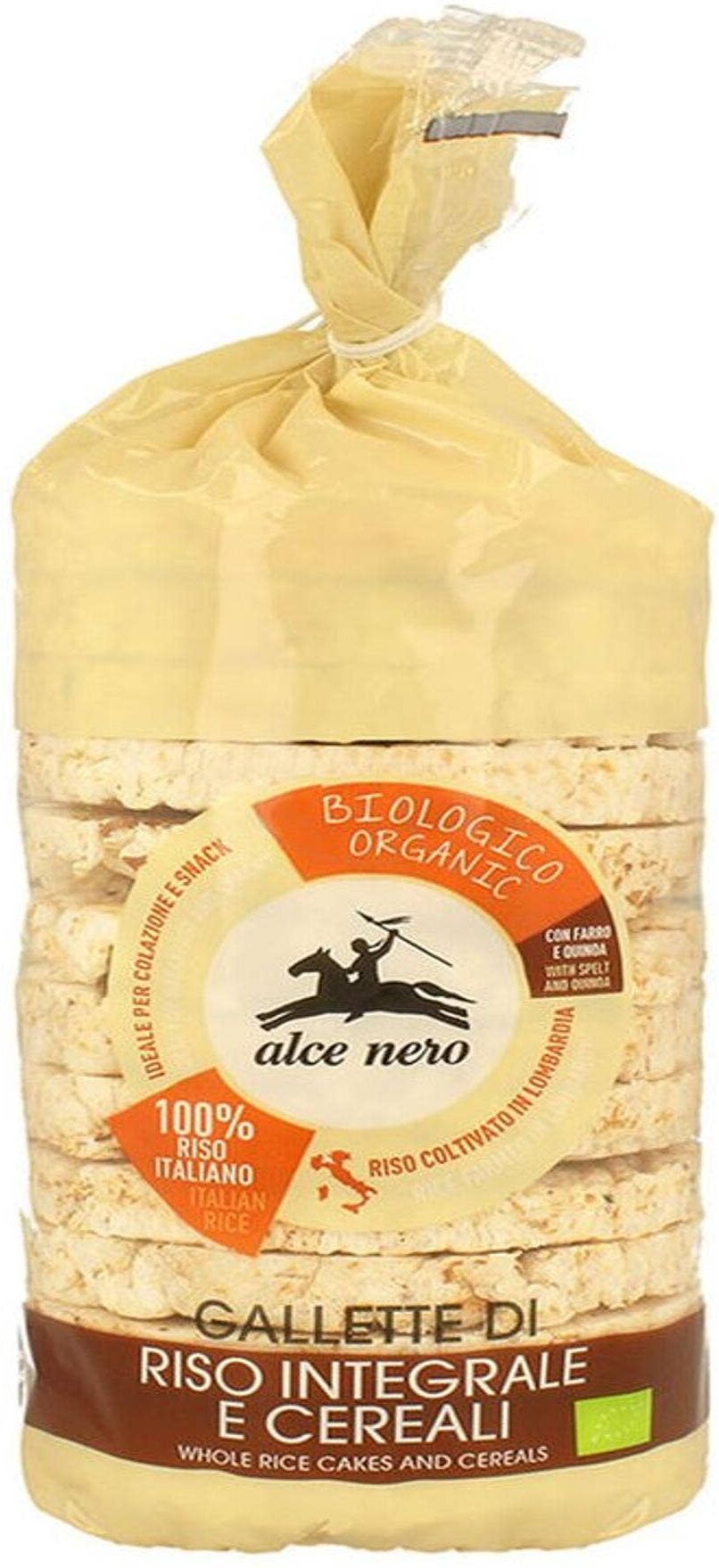 ALCE NERO Gallette Di Riso Integrale E Cereali 100 Grammi 
