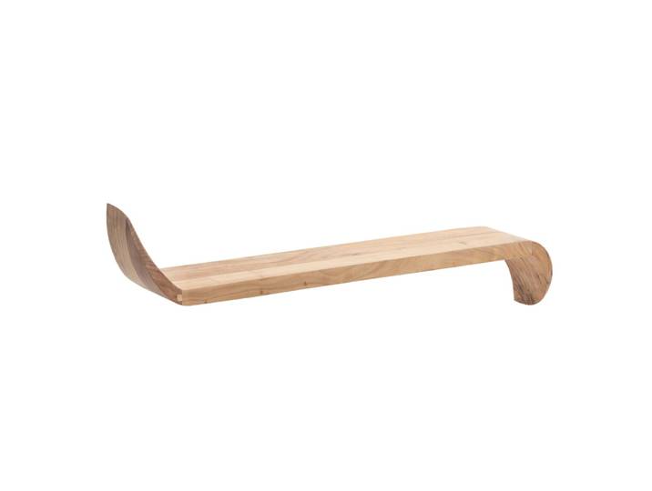 Étagère murale 60 cm en bois massif, marron