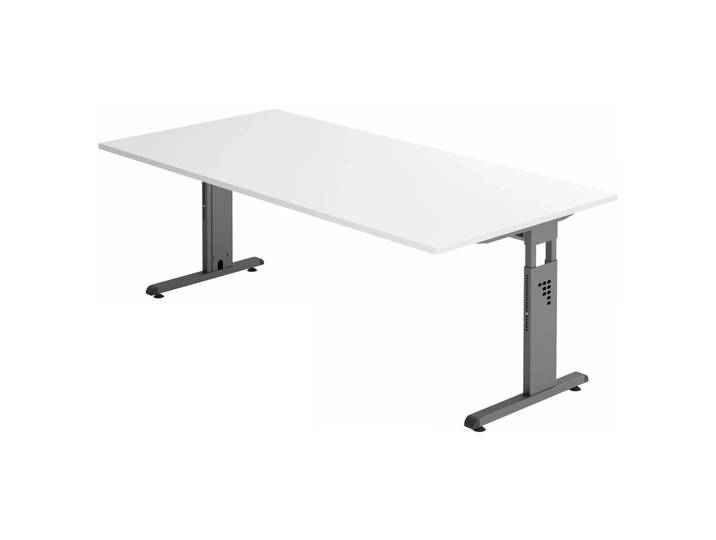 MEGA 2E G Schreibtisch 200 x 100 höhenverstellbar Weiß/Graphit