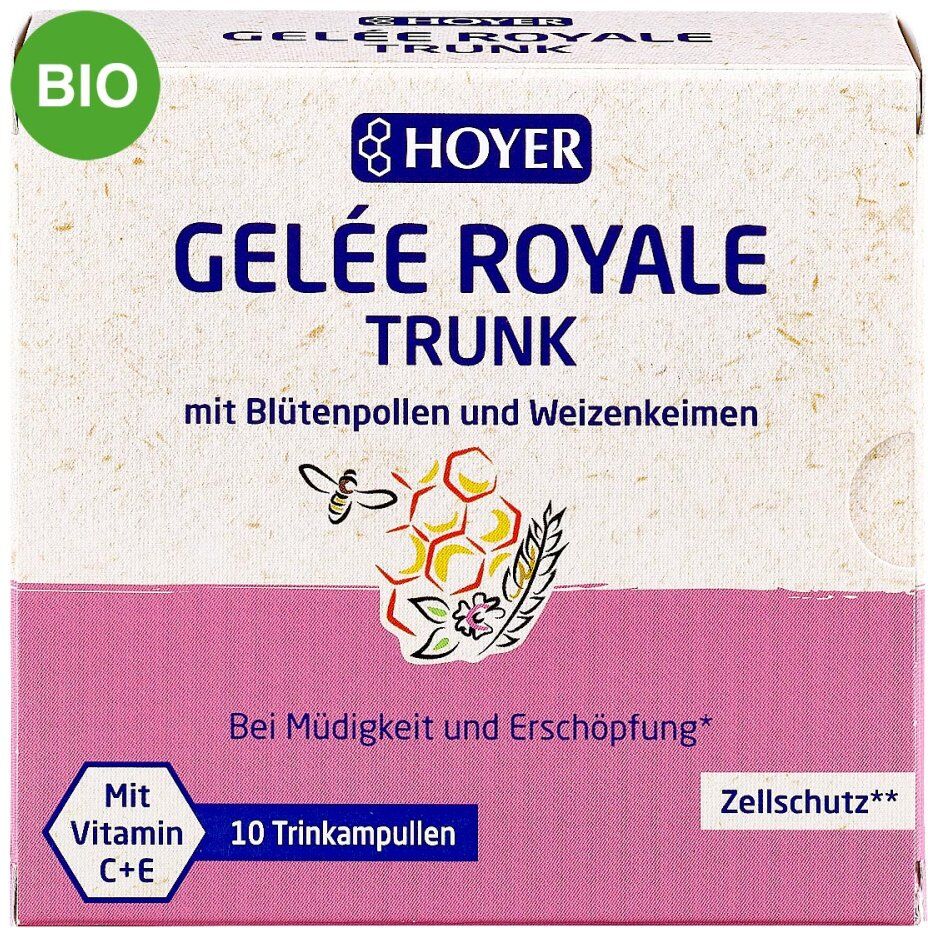 Hoyer Gelee Roy.+blütenpol.+weizenk. Trinkampullen 10X10ml