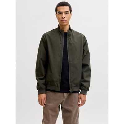 Bomberjacke JACK & JONES "JJECHARGE STAND COLLAR BOMBER NOOS", Herren, Gr. L, rosin, Web, Obermaterial: 100% Polyester, unifarben, Jacken Bomberjacke, mit Stehkragen