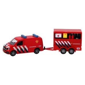 Kids Globe Farming Auto Volkswagen Transporter Feuerwehrauto Und Anhänger (NL) (43707851)